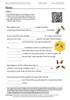 Vorschau - Arbeitsblätter - Arbeitsblatt zum Thema "Bienen" + Onlineübung & MP3 + Mindmap + Infografik - Deckblatt