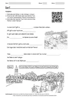 Vorschau - Arbeitsblätter - Lernposter + Arbeitsblatt zum Thema "Dorf" + Onlineübung & MP3 + Mindmap + Infografik - Seite 1
