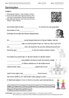Vorschau - Arbeitsblätter - Lernposter + Arbeitsblatt zum Thema "Dornröschen" + Onlineübung & MP3 + Mindmap + Infografik - Seite 1