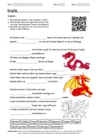 Vorschau - Arbeitsblätter - Lernposter + Arbeitsblatt zum Thema "Drache" + Onlineübung & MP3 + Mindmap + Infografik - Seite 1