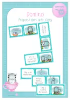 Vorschau - Spiele - Prepositions with Kitty - Domino - Deckblatt