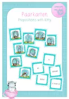 Vorschau - Stationenlernen - Prepositions with Kitty - Paarkarten - Deckblatt