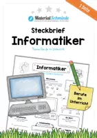 Vorschau - Arbeitsblätter - Steckbrief: Beruf Informatiker - Deckblatt