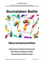 Vorschau - Arbeitsblätter - Buchstabenbattle Naturwissenschaften - Deckblatt