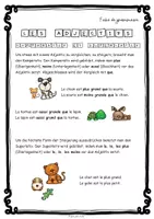 Vorschau - Arbeitsblätter - animaux domestiques-fiche de grammaire comeratif-superlative - Seite 1