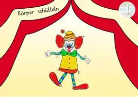 Vorschau - Bildkarten - Clown Yoga Bildkarten Yogaübungen - Seite 1