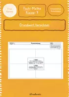 Vorschau - Arbeitsblätter - kooperatives Arbeitsblatt: Grundwert berechnen - Deckblatt