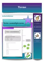 Vorschau - Arbeitsblätter - Terme ausmultiplizieren - Deckblatt