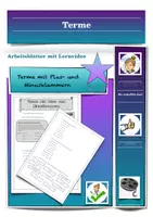 Vorschau - Arbeitsblätter - Terme mit Plus - und Minusklammern (+Lernvideo) - Deckblatt