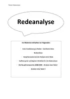 Vorschau - Stundenentwürfe - Reihenplanung Redeanalyse Klasse 9./10. - Seite 1