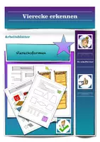 Vorschau - Arbeitsblätter - Vierecksformen erkennen und untersuchen - Deckblatt
