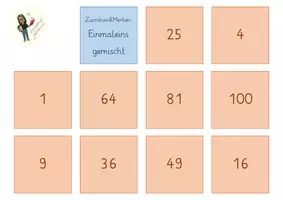 Vorschau - Spiele - Zuordnen und Merken: Einmaleins-Reihen und Ergebnisse - Seite 3