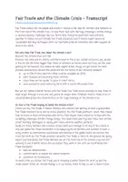 Vorschau - Arbeitsblätter - Fairtrade and the Climate Crisis - Deckblatt