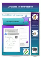 Vorschau - Arbeitsblätter - Dreiecke konstruieren SSS mit Lernvideo - Deckblatt