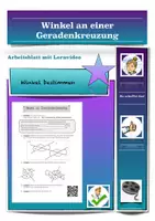 Vorschau - Arbeitsblätter - Winkel an einer Geradenkreuzung - Deckblatt