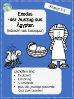 Vorschau - Interaktives Material - Interaktives Lesequiz "Exodus - der Auszug aus Ägypten" - Deckblatt