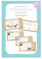 Vorschau - Interaktives Material - interaktive PDF - Wissenskartei Geschichte des Fahrrads - Deckblatt