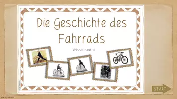 Vorschau - Interaktives Material - interaktive PDF - Wissenskartei Geschichte des Fahrrads - Seite 1