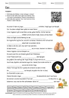 Vorschau - Arbeitsblätter - Arbeitsblatt zum Thema "Eier" + Onlineübung & MP3 + Mindmap + Infografik - Deckblatt