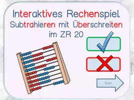 Vorschau - Interaktives Material - Interaktives Rechenspiel - Subtrahieren ZR 20 mit ZÜ - Seite 3