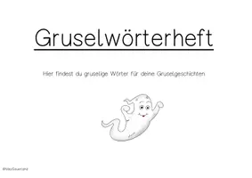 Vorschau - Arbeitsblätter - Gruselgeschichten erzählen Wortspeicher - Seite 1