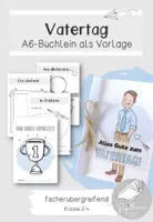 Vorschau - Arbeitsblätter - Vatertag A6-Büchlein | Heftchen als Vorlage - Deckblatt