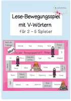 Vorschau - Spiele - Lesebewegungsspiel Wörter mit V/v - Deckblatt