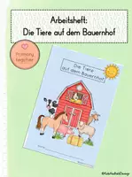 Vorschau - Unterrichtsreihen - Der Bauernhof / Tiere / Nutztiere / Landwirtschaft / Bio - Arbeitsheft - Deckblatt