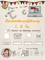 Vorschau - Stationenlernen - C, Qu hören, nachspuren, schreiben, lesen - Deckblatt