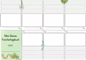 Vorschau - Arbeitsblätter - Regenwurm - Forscherheft/Tagebuch - Seite 1