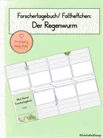 Vorschau - Arbeitsblätter - Regenwurm - Forscherheft/Tagebuch - Deckblatt