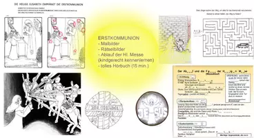 Vorschau - Bildkarten - Erstkommunion: tolles Material - mit Hl. Elisabeth, Hl. Klara... - Deckblatt