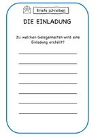 Vorschau - Arbeitsblätter - Einladung // kennenlernen-schreiben-gestalten - Seite 2