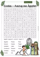 Vorschau - Arbeitsblätter - Auszug aus Ägypten - Suchsel (Exodus) - Deckblatt