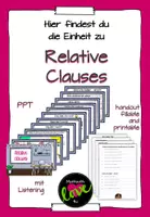 Vorschau - Unterrichtsreihen - Einheit zu Relative Clauses - Deckblatt