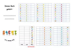 Vorschau - Arbeitsblätter - Minibuch Faltbuch "Das kleine 1x1" Merkheft + Anleitung - Deckblatt