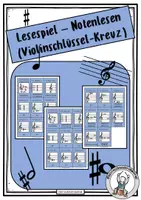 Vorschau - Spiele - Notenlesen - Violinschlüssel Set - Lesespiel - Seite 1