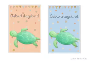 Vorschau - Bildkarten - Schildkrötenklasse Geburtstagsschilder - Seite 2