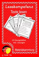 Vorschau - Arbeitsblätter - Lesekompetenz fördern in der Grundschule- Texte lesen- Übungen und Arbeitsblätter (IGLU-Studie) - Deckblatt