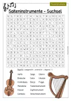 Vorschau - Arbeitsblätter - Saiteninstrumente - Suchsel (Musikinstrumente) - Deckblatt