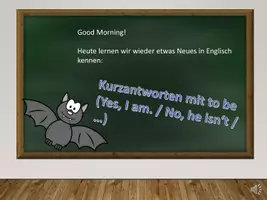Vorschau - Präsentationen/Tafelbilder - Lernvideo und Folien zu: Kurzantworten mit to be - Seite 2