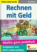 Vorschau - Arbeitsblätter - Rechnen mit Geld Sekundarstufe | Prozentrechnung, Dreisatz, Zinsrechnung, Währungen, Brüche | Mathematik Sekundarstufe I Klasse 5-6 Lösungen - Deckblatt