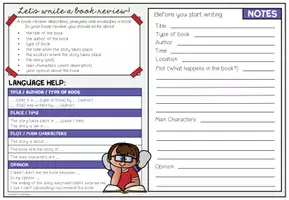 Vorschau - Arbeitsblätter - BOOK REVIEW - Worksheet (Writing) - Seite 1