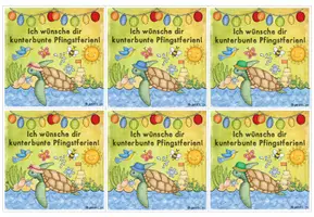 Vorschau - Bildkarten - Grußkarte für die Pfingstferien (für Schildkrötenklassen) - Seite 3
