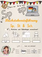 Vorschau - Arbeitsblätter - St,Sp,Sch hören, nachspuren, schreiben, lesen - Deckblatt