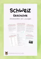 Vorschau - Arbeitsblätter - Schweiz - Geschichte - Deckblatt