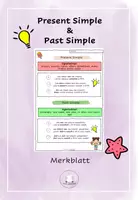 Vorschau - Merkblätter - Present Simple vs. Past Simple Signal Words Merkblatt - Deckblatt