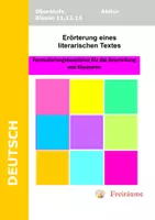 Vorschau - Test - Formulierungsbausteine Erörterung eines literarischen Textes - Seite 1
