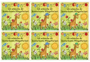 Vorschau - Bildkarten - Grußkarte für die Pfingstferien (für Giraffenklassen) - Seite 3