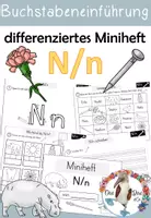 Vorschau - Arbeitsblätter - Buchstabe N/n - Miniheft für die Buchstabeneinführung - Deckblatt